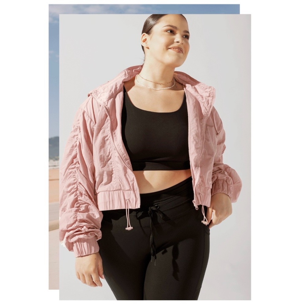 Popflex Active Whimsical Breeze Windbreaker in Blush